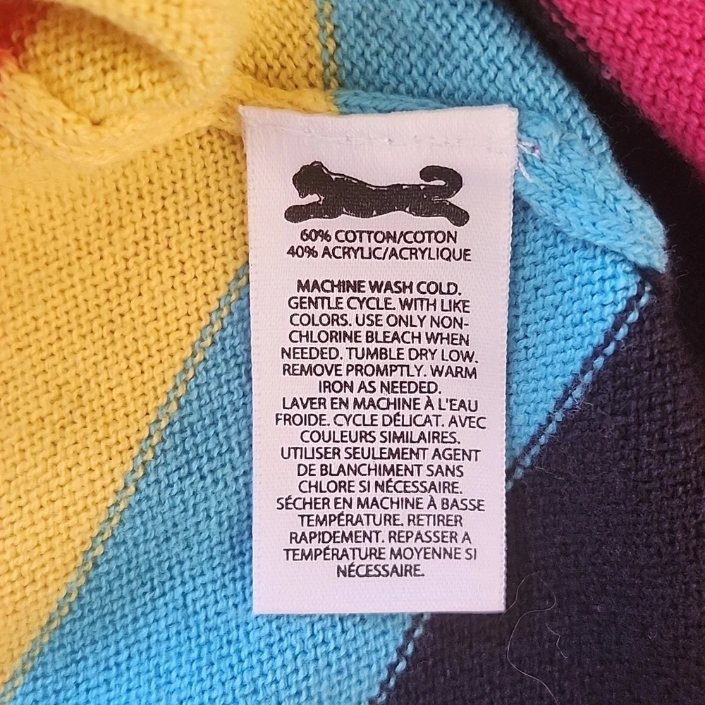 Le Tigre striped v-neck sweater women's large - Picture 5 of 5